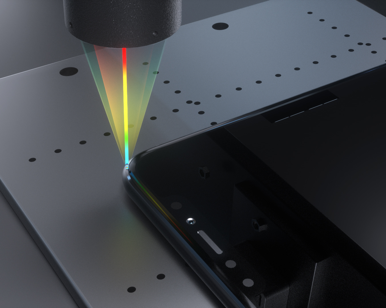 Precise Measurement of Curved Glass Surfaces with SinceVision's Spectral Confocal Displacement Sensors